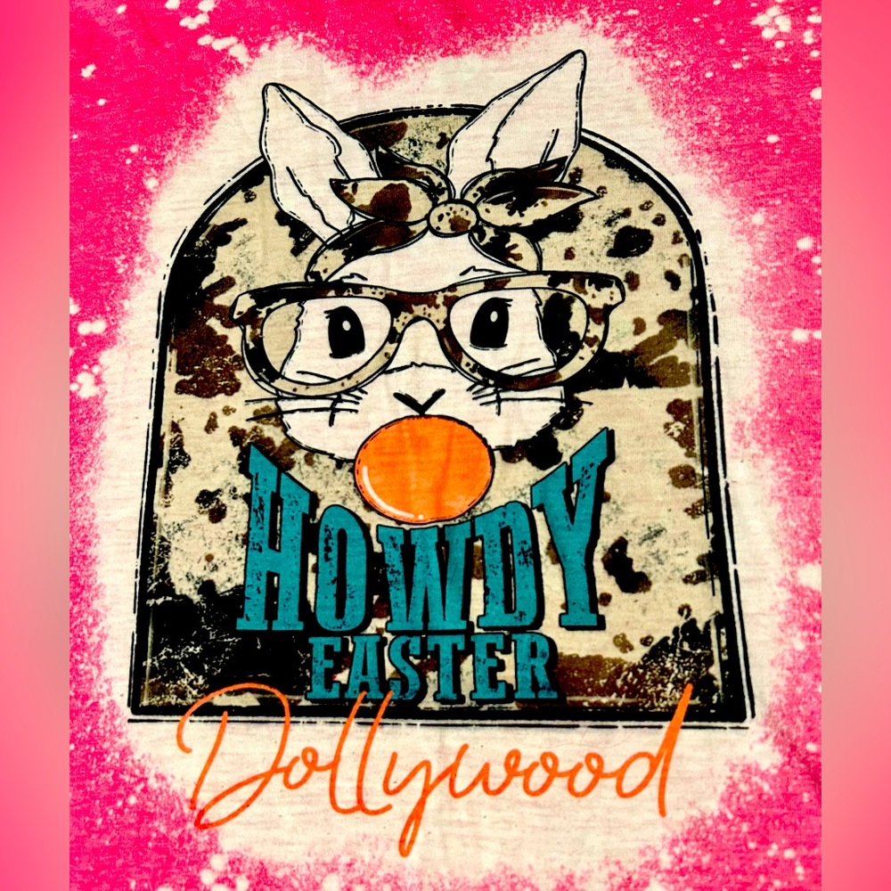 **SOLD**  NWOT 2 Dolly Parton Dollywood Easter Bunny T-shirts